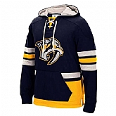 Nashville Predators Blank (No Name & Number) Navy Blue Stitched NHL Pullover Hoodie WanKe,baseball caps,new era cap wholesale,wholesale hats