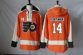 Philadelphia Flyers #14 Sean Couturier Orange Stitched NHL Pullover Hoodie,baseball caps,new era cap wholesale,wholesale hats