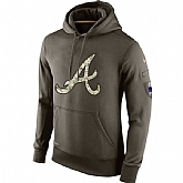 Printed Men's Atlanta Braves Salute To Service Green Nike Baseball Pullover Hoodie WanKe,baseball caps,new era cap wholesale,wholesale hats