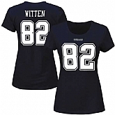 WOMEN DALLAS COWBOYS #82 JASON WITTEN NAVY PLUS SIZE NAME & NUMBER WALNUT SHIRT,baseball caps,new era cap wholesale,wholesale hats