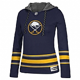 Women Buffalo Sabres Blank (No Name & Number) Navy Blue Stitched NHL Pullover Hoodie WanKe,baseball caps,new era cap wholesale,wholesale hats
