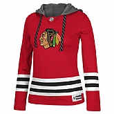 Women Chicago Blackhawks Blank (No Name & Number) Red Stitched NHL Pullover Hoodie WanKe,baseball caps,new era cap wholesale,wholesale hats