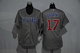 Women Chicago Cubs #17 Kris Bryant Gray New Cool Base Stitched Jersey,baseball caps,new era cap wholesale,wholesale hats