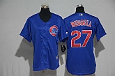 Women Chicago Cubs #27 Addison Russell Blue New Cool Base Stitched Jersey,baseball caps,new era cap wholesale,wholesale hats