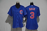 Women Chicago Cubs #3 David Ross Blue New Cool Base Stitched Jersey,baseball caps,new era cap wholesale,wholesale hats