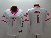 Women Limited Nike Atlanta Falcons #11 Julio Jones White Pink Stitched Rush Jersey,baseball caps,new era cap wholesale,wholesale hats