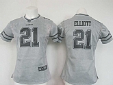 Women Limited Nike Dallas Cowboys #21 Ezekiel Elliott Stitched Gridiron Gray Jersey,baseball caps,new era cap wholesale,wholesale hats