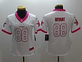 Women Limited Nike Dallas Cowboys #88 Dez Bryant White Pink Stitched Rush Jersey,baseball caps,new era cap wholesale,wholesale hats