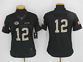 Women Limited Nike Green Bay Packers #12 Aaron Rodgers Black Anthracite Salute To Service Stitched Jersey,baseball caps,new era cap wholesale,wholesale hats
