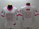 Women Limited Nike Oakland Raiders #52 Khalil Mack White Pink Stitched Rush Jersey,baseball caps,new era cap wholesale,wholesale hats