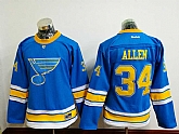 Women St. Louis Blues #34 Jake Allen Light Blue 2017 Winter Classic Stitched NHL Jersey,baseball caps,new era cap wholesale,wholesale hats