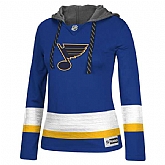 Women St. Louis Blues Blank (No Name & Number) Blue Stitched NHL Pullover Hoodie WanKe,baseball caps,new era cap wholesale,wholesale hats
