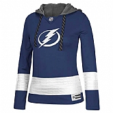 Women Tampa Bay Lightning Blank (No Name & Number) Blue Stitched NHL Pullover Hoodie WanKe,baseball caps,new era cap wholesale,wholesale hats