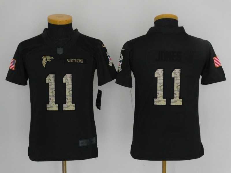 Youth Limited Nike Atlanta Falcons #11 Julio Jones Black Anthracite Salute To Service Stitched Jersey