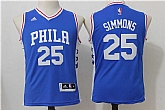 Youth Philadelphia 76ers #25 Simmons New Blue Swingman Stitched NBA Jersey,baseball caps,new era cap wholesale,wholesale hats