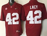 Alabama Crimson Tide #42 Eddie Lacy Red 2016 National Championship Stitched NCAA Jersey,baseball caps,new era cap wholesale,wholesale hats