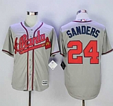 Atlanta Braves #24 Deion Sanders Gray New Cool Base Stitched MLB Jersey,baseball caps,new era cap wholesale,wholesale hats