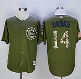 Chicago Cubs #14 Ernie Banks Green Camo New Cool Base Stitched MLB Jersey,baseball caps,new era cap wholesale,wholesale hats