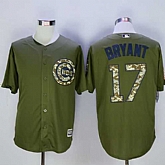 Chicago Cubs #17 Kris Bryant Green Camo New Cool Base Stitched MLB Jersey,baseball caps,new era cap wholesale,wholesale hats