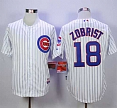 Chicago Cubs #18 Ben Zobrist White Cool Base Stitched MLB Jersey,baseball caps,new era cap wholesale,wholesale hats