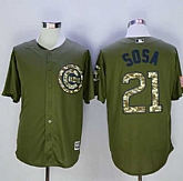 Chicago Cubs #21 Sammy Sosa Green Camo New Cool Base Stitched MLB Jersey,baseball caps,new era cap wholesale,wholesale hats