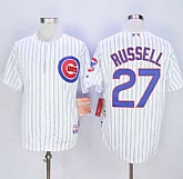 Chicago Cubs #27 Addison Russell White Home Cool Base Stitched MLB Jersey,baseball caps,new era cap wholesale,wholesale hats