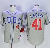 Chicago Cubs #41 John Lackey Gray Alternate Road Cool Base Stitched MLB Jersey,baseball caps,new era cap wholesale,wholesale hats