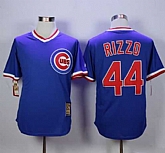 Chicago Cubs #44 Anthony Rizzo Blue Cooperstown Stitched MLB Jersey,baseball caps,new era cap wholesale,wholesale hats
