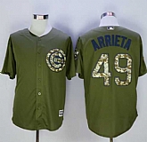 Chicago Cubs #49 Jake Arrieta Green Camo New Cool Base Stitched Mlb Jersey,baseball caps,new era cap wholesale,wholesale hats