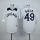 Chicago White Sox #49 Chris Sale White 1976 Turn Back The Clock Stitched MLB Jersey,baseball caps,new era cap wholesale,wholesale hats
