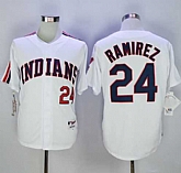 Cleveland Indians #24 Manny Ramirez White 1978 Turn Back The Clock Stitched MLB Jersey,baseball caps,new era cap wholesale,wholesale hats
