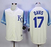 Kansas City Royals #17 Wade Davis Cream Exclusive Vintage Stitched MLB Jersey,baseball caps,new era cap wholesale,wholesale hats