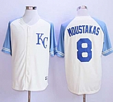 Kansas City Royals #8 Mike Moustakas Cream Exclusive Vintage Stitched MLB Jersey,baseball caps,new era cap wholesale,wholesale hats