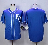 Kansas City Royals Blank Blue Alternate 2 New Cool Base Stitched MLB Jersey,baseball caps,new era cap wholesale,wholesale hats