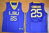 LSU Tigers #25 Ben Simmons Purple Basketball Stitched NCAA Jersey,baseball caps,new era cap wholesale,wholesale hats