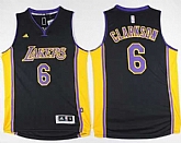 Los Angeles Lakers #6 Jordan Clarkson Black(Purple NO.) Stitched NBA Jersey,baseball caps,new era cap wholesale,wholesale hats