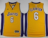 Los Angeles Lakers #6 Jordan Clarkson Yellow Stitched NBA Jersey,baseball caps,new era cap wholesale,wholesale hats