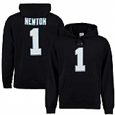 Men's Carolina Panthers #1 Cam Newton Black Majestic Eligible Receiver II Name Number NFL Hoodie,baseball caps,new era cap wholesale,wholesale hats