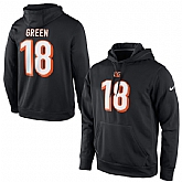 Men's Cincinnati Bengals #18 A.J. Green Black Player Pullover Performance Nike NFL Hoodie,baseball caps,new era cap wholesale,wholesale hats