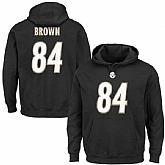 Men's Pittsburgh Steelers #84 Antonio Brown Black Majestic Eligible Receiver II Name Number Nike NFL Hoodie,baseball caps,new era cap wholesale,wholesale hats