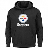 Men's Pittsburgh Steelers Black Critical Victory Pullover Hoodie,baseball caps,new era cap wholesale,wholesale hats