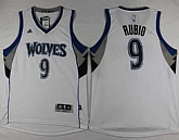 Minnesota Timberwolves #9 Ricky Rubio Revolution 30 White Stitched NBA Jersey,baseball caps,new era cap wholesale,wholesale hats