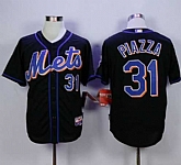 New York Mets #31 Mike Piazza Black Cool Base Stitched MLB Jersey,baseball caps,new era cap wholesale,wholesale hats