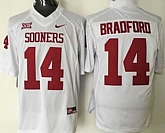 Oklahoma Sooners #14 Sam Bradford White Stitched NCAA Jersey,baseball caps,new era cap wholesale,wholesale hats
