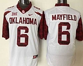 Oklahoma Sooners #6 Baker Mayfield White New XII Stitched NCAA Jersey,baseball caps,new era cap wholesale,wholesale hats