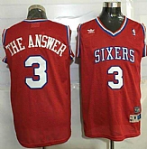 Philadelphia 76ers #3 Allen Iverson Red Throwback The Answer Stitched NBA Jersey,baseball caps,new era cap wholesale,wholesale hats