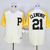 Pittsburgh Pirates #21 Roberto Clemente CreamGold Exclusive New Cool Base Stitched MLB Jersey,baseball caps,new era cap wholesale,wholesale hats