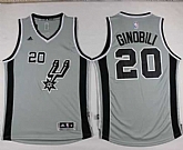 San Antonio Spurs #20 Manu Ginobili Gray Alternate Stitched NBA Jersey,baseball caps,new era cap wholesale,wholesale hats