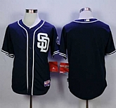 San Diego Padres Blank Dark Blue Cool Base Stitched MLB Jersey,baseball caps,new era cap wholesale,wholesale hats