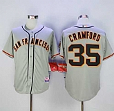 San Francisco Giants #35 Brandon Crawford Gray Cool Base Road Stitched MLB Jersey,baseball caps,new era cap wholesale,wholesale hats